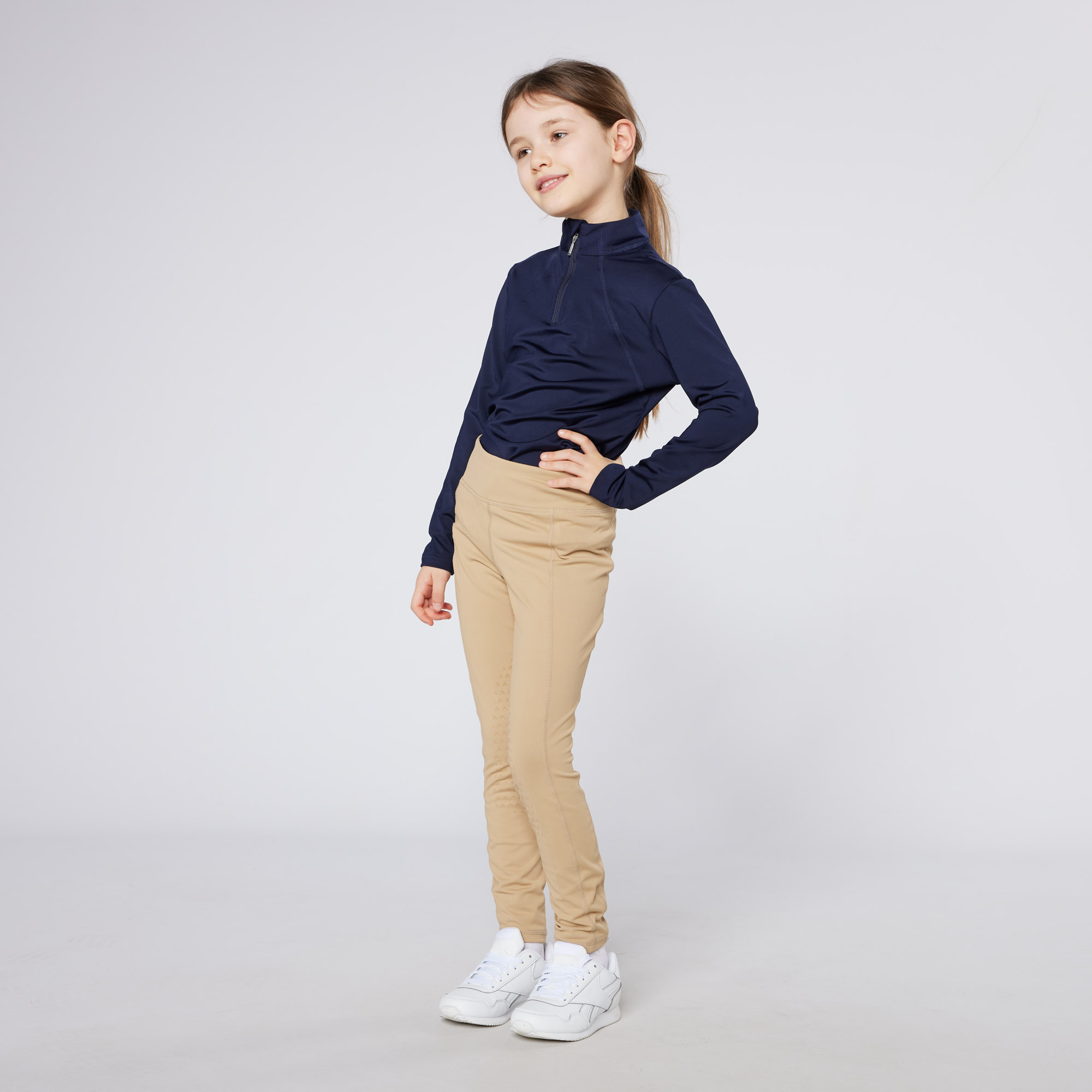 CAMEO CORE JUNIOR RIDING TIGHTS IN BEIGE