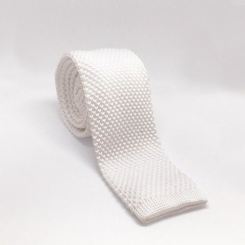 EQUETECH GENTS KNITTED COMPETITION TIE WHITE