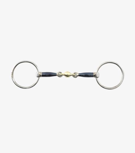PREMIER EQUINE SWEET IRON LOOSE RING SNAFFLE WITH BRASS LOZENGE