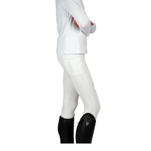 CAMEO CORE JUNIOR RIDING TIGHTS IN WHITE