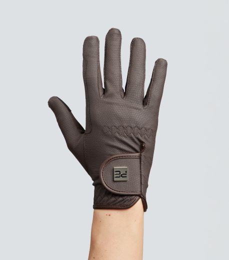 PREMIER EQUINE METARO ADULTS GLOVES IN BROWN