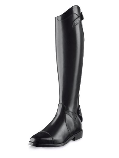 EGO 7 ARIES LONG LEATHER BOOTS IN BLACK