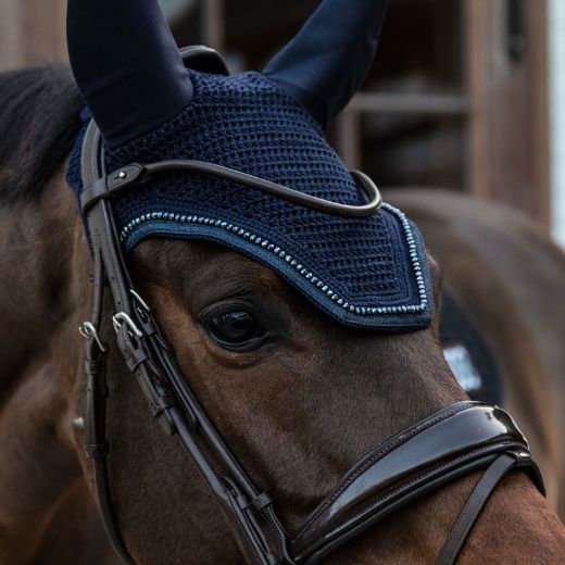 KENTUCKY FLY VEIL WELLINGTON GLITTER NAVY FULL SIZE