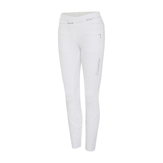 SAMSHIELD LADIES ALPHA KNEE GRIP LEGGINGS IN WHITE AND ROSEGOLD