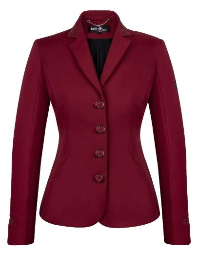 FAIR PLAY TAYLOR CHIC SHOW JACKET IN BURGUNDY