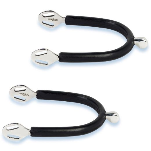 STUBBEN SEQ 30MM STAINLESS STEEL RUBBER COVERED SPURS