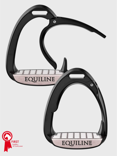 EQUILINE X-CEL – SET 2 PCS JUMPING STIRRUPS X-CEL MATT BLACK