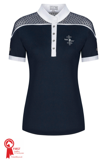 FAIR PLAY LETIZIA KIDS SHOW SHIRT IN NAVY SHORT SLEEVED