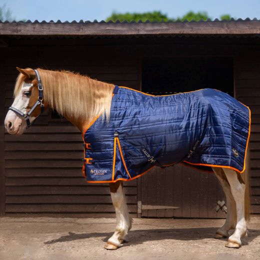 GALLOP NEW TROJAN 100 STABLE RUG NAVY/ORANGE