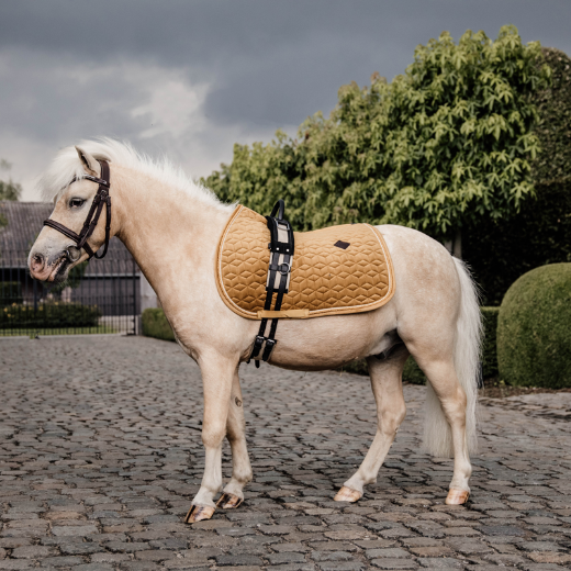 KENTUCKY VELVET SADDLE PAD JUMP PONY MUSTARD