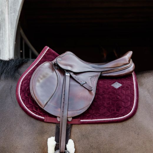 KENTUCKY VELVET SADDLE PAD JUMP BORDEAUX
