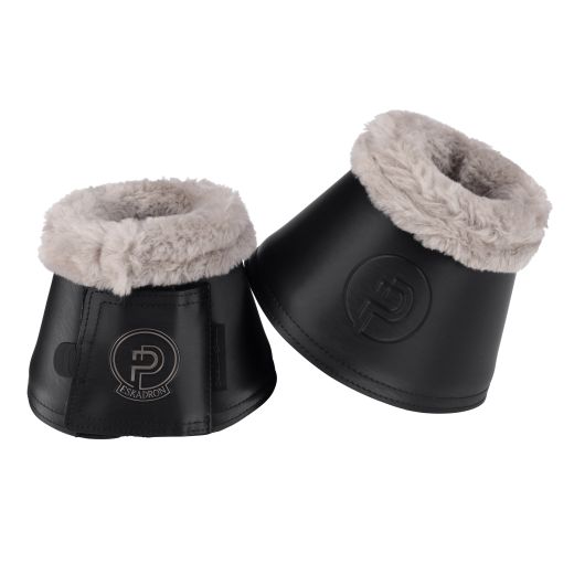 ESKADRON PLATINUM 25 SOFTSLATE FAUX FUR BELL BOOTS BLACK AND TAUPE