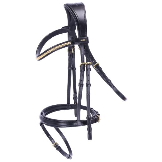 SCHOCKEMOHLE MONZA C BRIDLE IN BLACK/GOLD