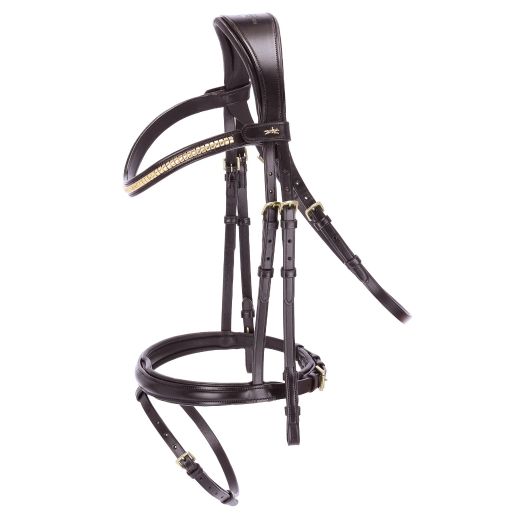 SCHOCKEMOHLE MONZA C BRIDLE IN BROWN/GOLD