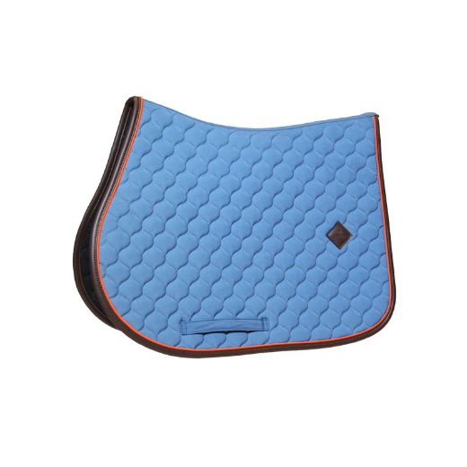 KENTUCKY PAD ONION QUILT LEATHER NEON SHOW JUMP BLUE