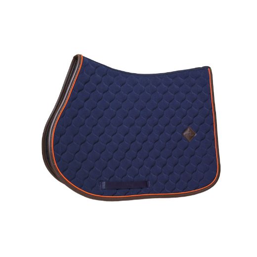 KENTUCKY PAD ONION QUILT LEATHER NEON SHOW JUMP NAVY