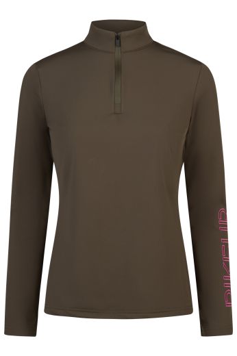 PIKEUR AW25 SPORTS ZIP SHIRT DEEP KHAKI