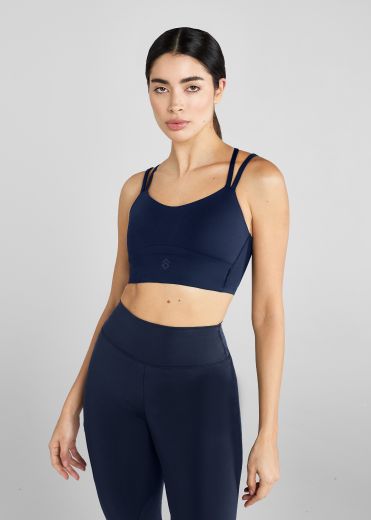 AZTEC DIAMOND BONDED SPORTS BRA NAVY