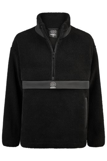 ESKADRON DYNAMIC HALF ZIP TEDDY SWEATER BLACK