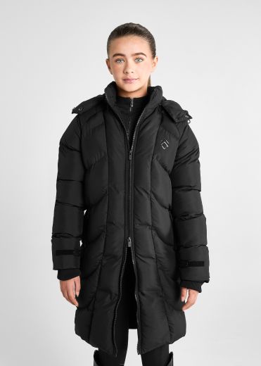 AZTEC YOUNG RIDER LONG PUFFER JACKET BLACK