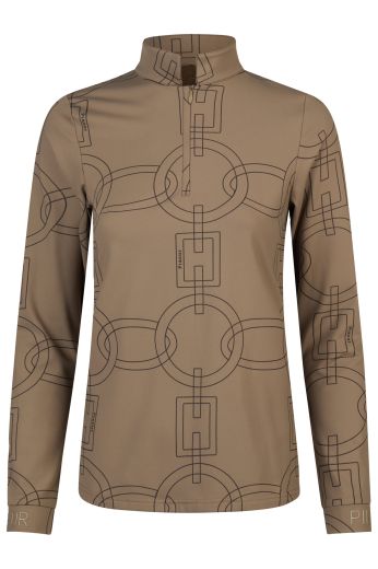 PIKEUR AW25 ZIP SHIRT IN SLATE BROWN