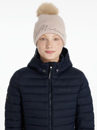 LE MIEUX SPARKLE BOBBLE HAT STONE