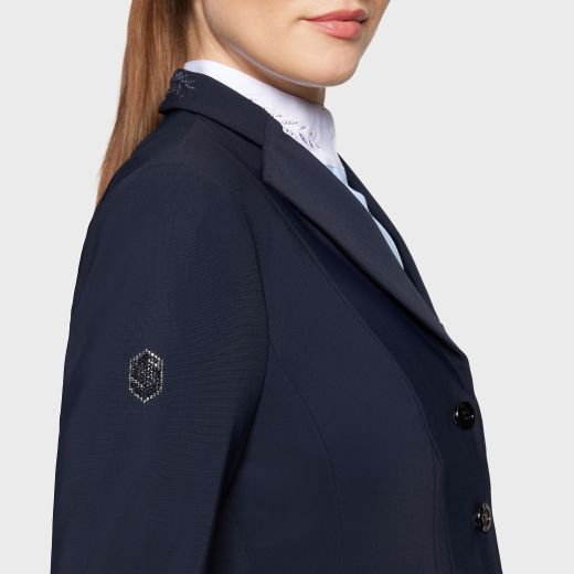 SAMSHIELD VICTORY FLOWER CRYSTAL SHOW JACKET NAVY