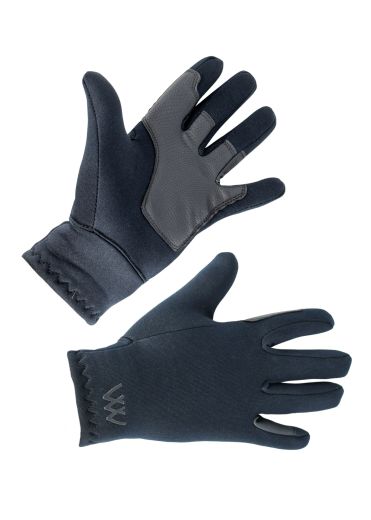 WOOF YOUNG RIDER FLEECE RIDING GLOVES BLACK