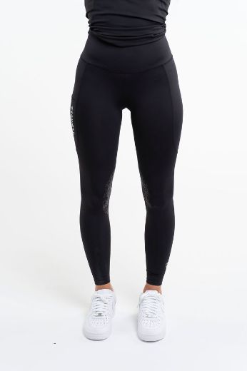 EQUIDRY WOMENS WATER REPELLANT LEGGINGS BLACK AND WHITE