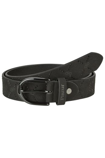 PIKEUR AW25 LEATHER BELT WITH CRYSTAL EFFECT