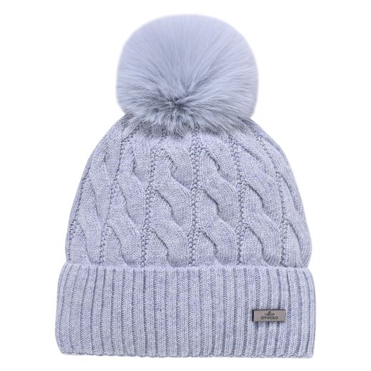 HV POLO CLAIRE BOBBLE KNIT HAT ICE BLUE