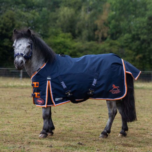 GALLOP DURAPROOF PONIE 100G TURNOUT NAVY ORANGE