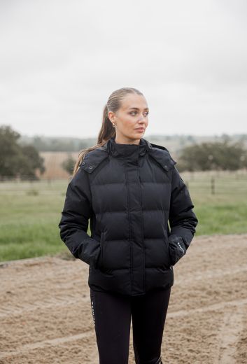 EQUIDRY WOMENS PUFFER TALIA WATERPROOF COAT BLACK