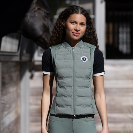 KINGSLAND SS26 LADIES KLLUCY HYBRID BODYWARMER GREEN AGAVE