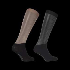 KINGSLAND KLLEA GLITTER SOCKS 2 PACK ONE SIZE ASSORTED COLOURS