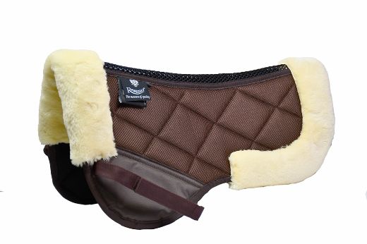 RHINEGOLD 3D AIR MESH SADDLE PAD BROWN NATURAL