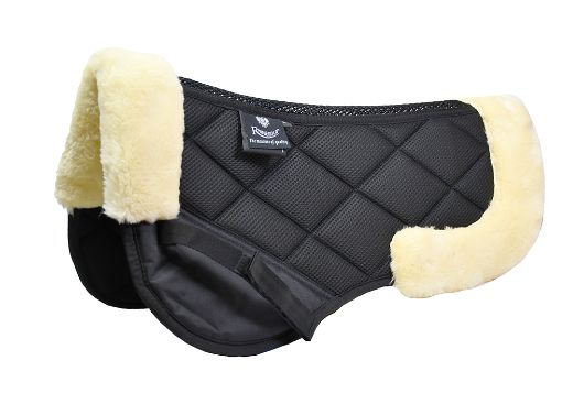 RHINEGOLD 3D AIR MESH SADDLE PAD BLACK NATURAL