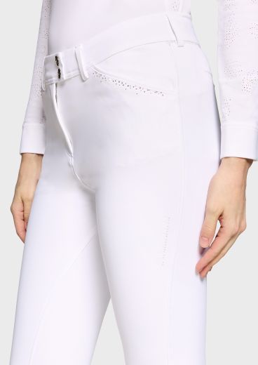 SAMSHIELD SS26 BREECHES CELESTE KNEE GRIP WHITE