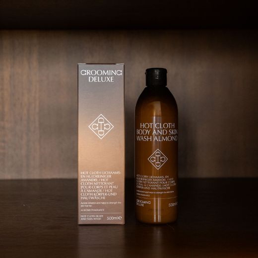 GROOMING DELUXE HOT CLOTH BODY AND SKIN WASH ALMOND 500ML