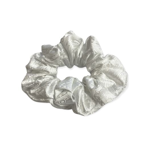 EQUETECH PAISLEY HAIR SCRUNCHIE WHITE