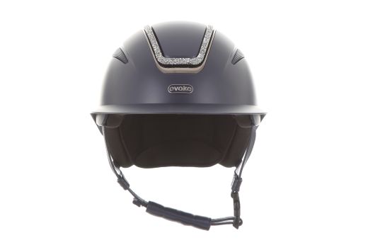 EVOKE CALLISTO WIDE PEAK NAVY SILVER CRYSTAL FRAME