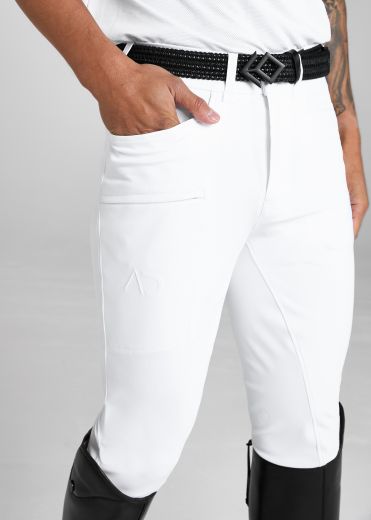 AZTEC MENS BLACK CORE BREECHES IN WHITE