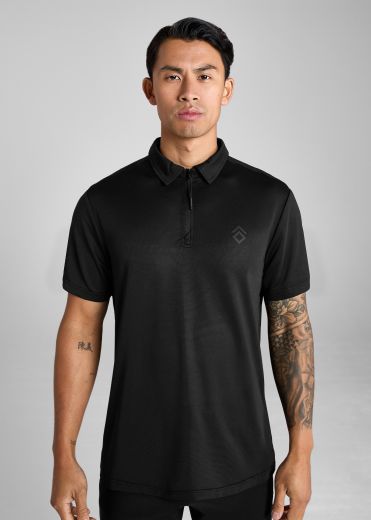 AZTEC DIAMOND MENS BLACK CORE PERFORMANCE POLO