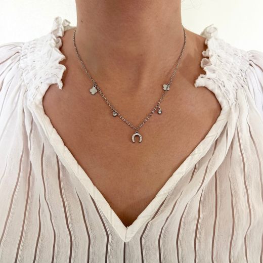 EQUESTRIAN ZIGGY NECKLACE STEEL
