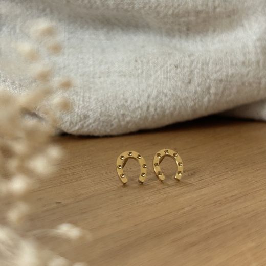 EQUESTRIAN MOLY EARINGS GOLD