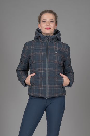 SCHOCKEMOHLE LENI STYLE JACKET DARK NAVY CHECKED