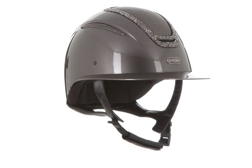 EVOKE ELARA WIDE PEAK METALLIC GRAPHITE MARCASITE CRYSTAL FRAME