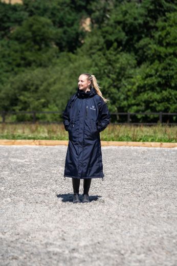 EQUIDRY EVOLUTION WOMENS THIN FLEECE REMOVABLE HOOD NAVY