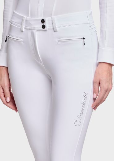 SAMSHILED AW26 ADELE CRYSTAL FABRIC KNEE GRIP WHITE