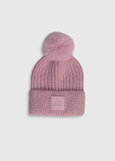 AZTEC DIAMOND YR KNITTED BEANIE IN PINK